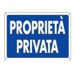 cartello proprietà privata